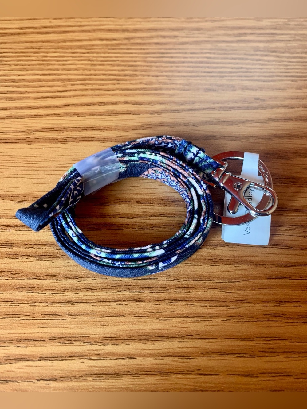 Vera Bradley Java Navy Camo Lanyard NWT